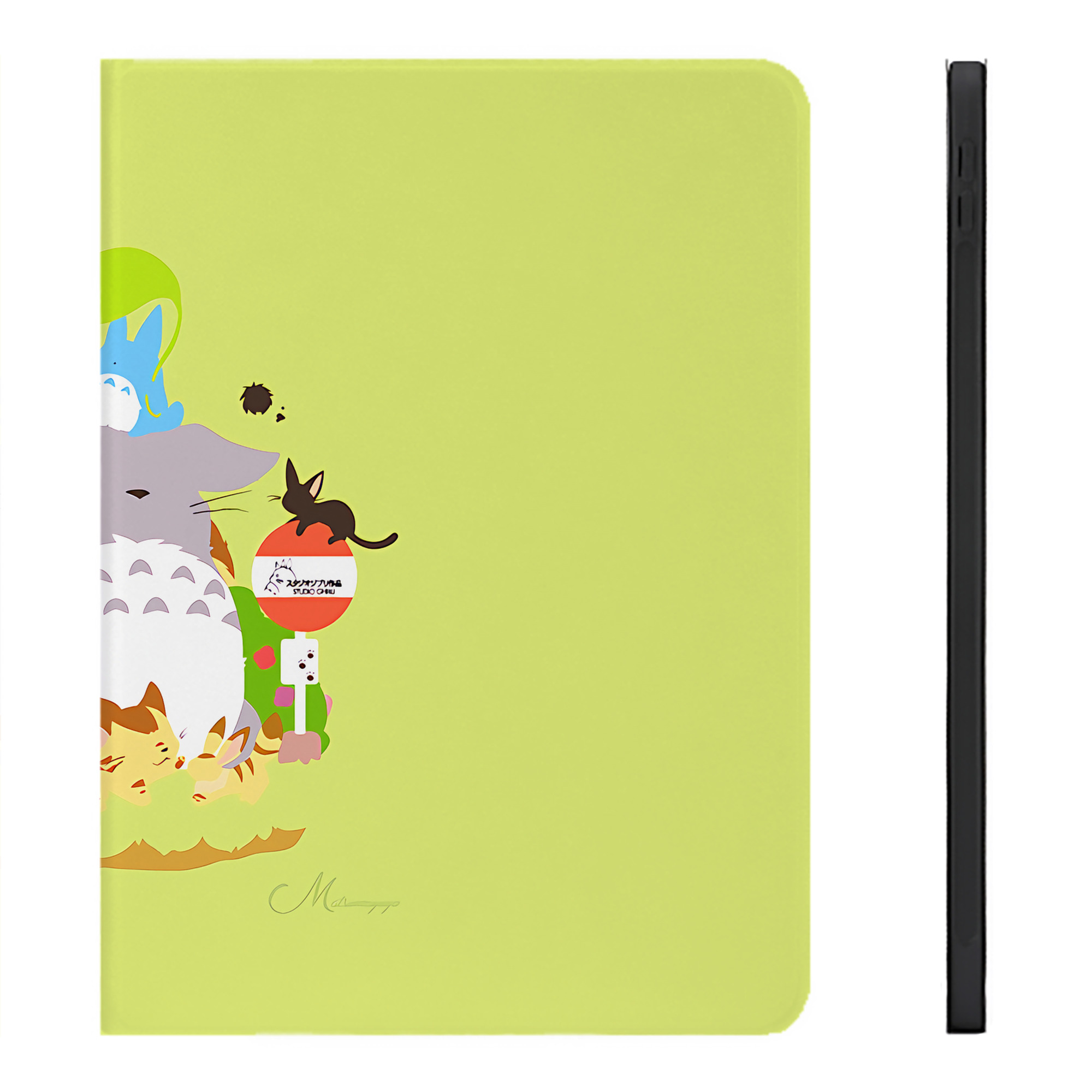 （画像用） となりのトトロ 草壁メイ 草壁サツキ My Neighbor Totoro Satsuki Kusakabe Mei Kusakabe IPadケース ペンホルダー付き ブックスタイルデザイン